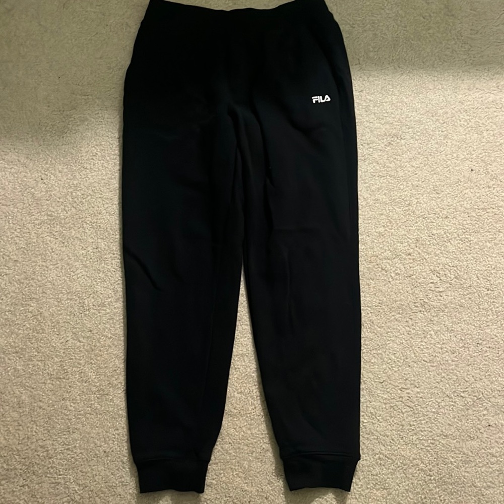 Black Fila Fleece Joggers